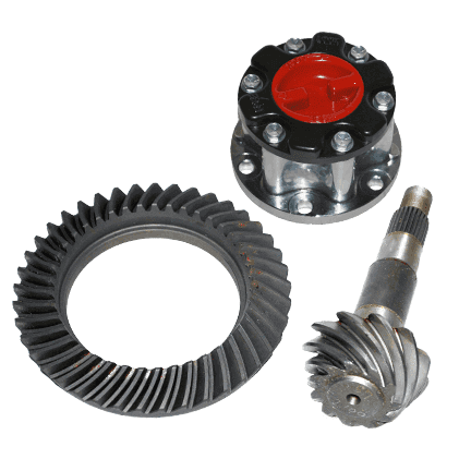 Couronne, pignon de pont et moyeu manuel 4×4